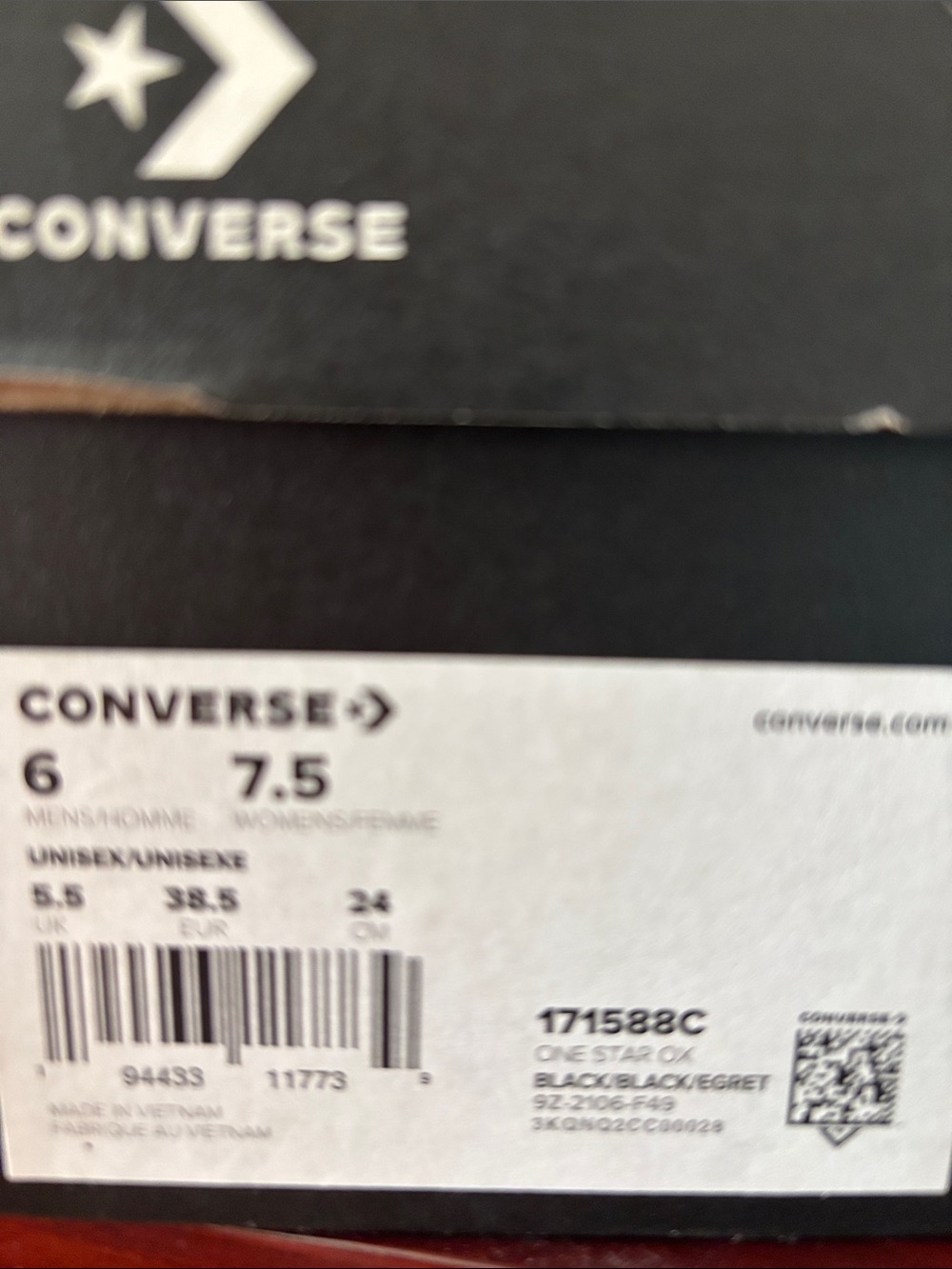 Converse women’s One Star Ox patent leather black unisex sneakers sz.7.5 - Picture 15 of 16